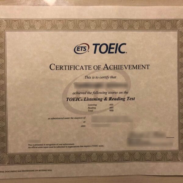 Buy TOEIC Certificate Online – Authentic Test Result Buy Toeic Certificate Online - Buy Legit Documents